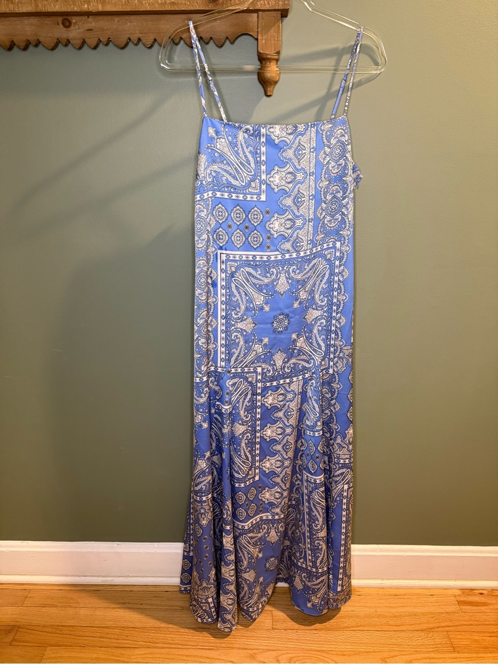 LOFT Blue Paisley Maxi Dress
